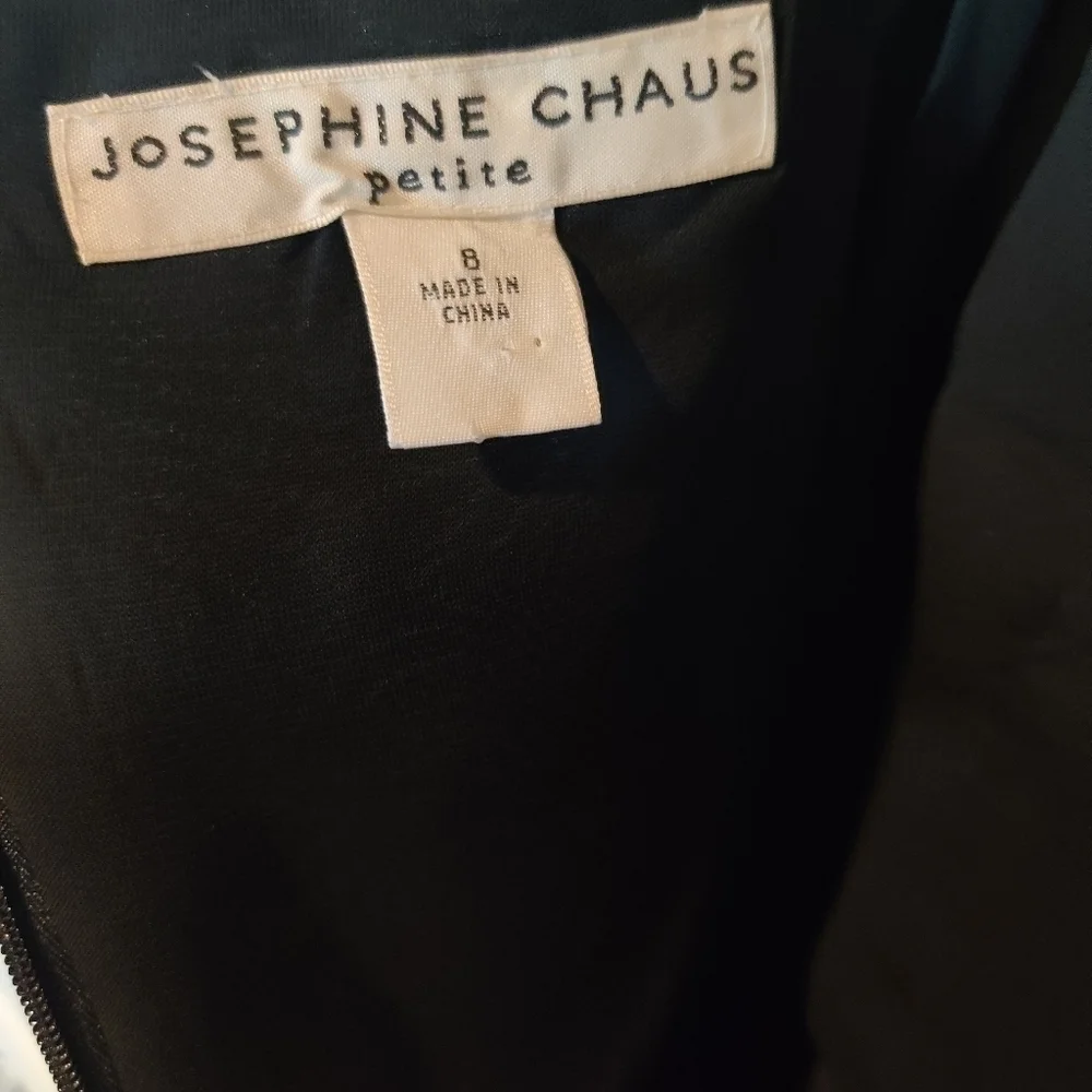 Josephine Chaus 8p linen/silk dress black